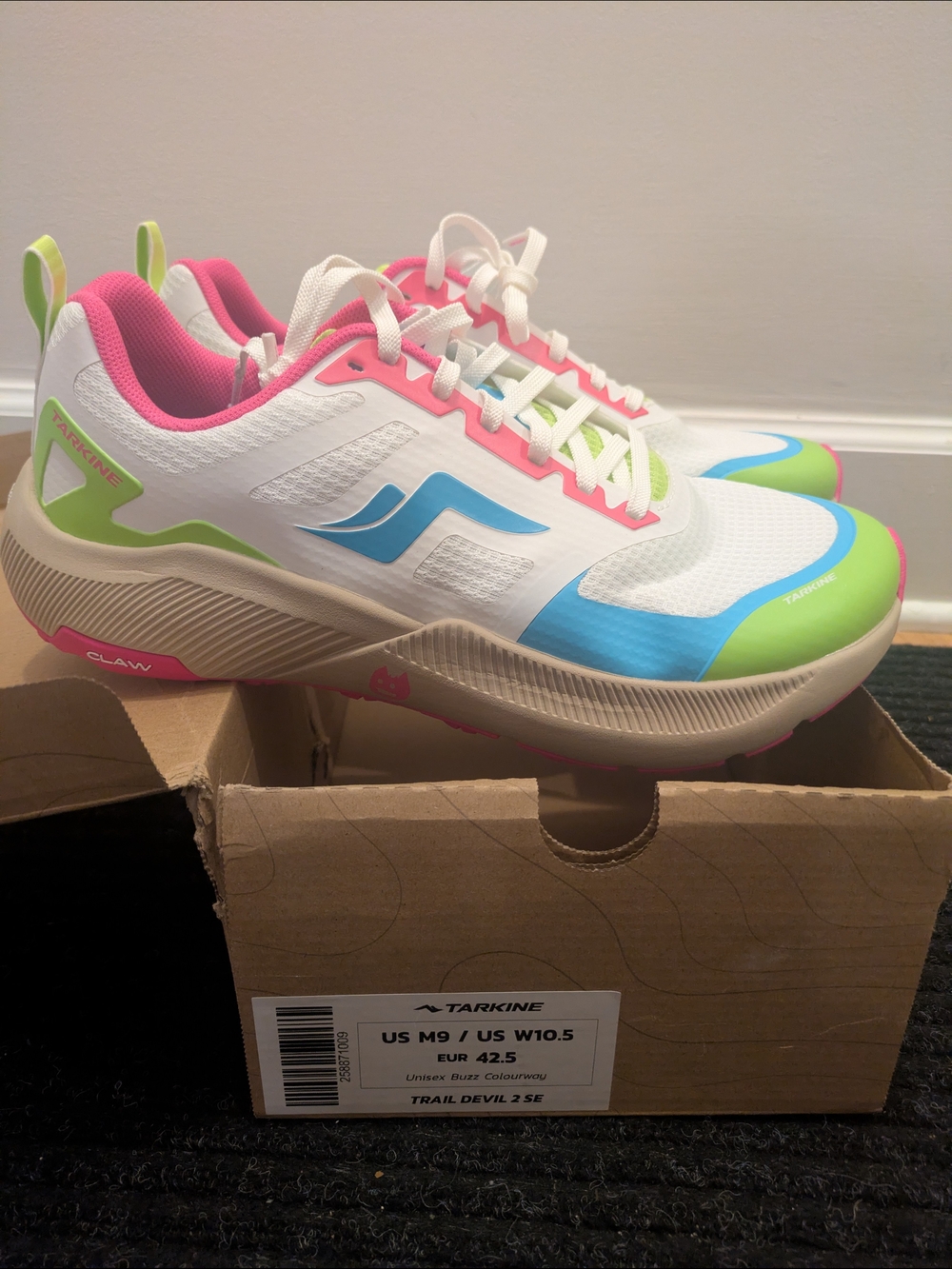 Tarkine Trail Devil 2 SE Women's Size 10.5 with Blue, Pink & Lime Accents